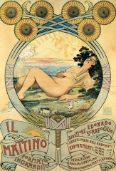 ‘Il Mattino_ poster design by Giovanni Mataloni, 1896.